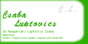 csaba luptovics business card